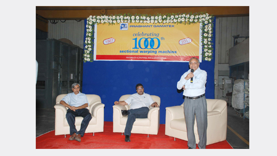Prashant group - 1000th sectional warper delivering to B.R.F.L.